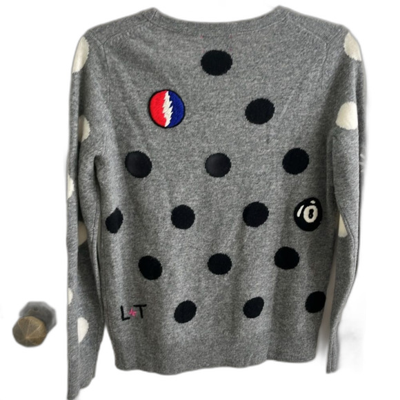 NWOT LABEL + thread L+T Cashmere Wool Mickey Mouse Polka Dot Sweater S - Picture 9 of 12